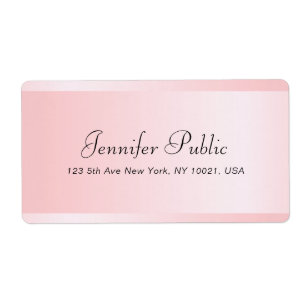 Typographie Modèle or Rose personnalisé Livraison