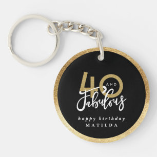 Typographie moderne 40e anniversaire noir et or 