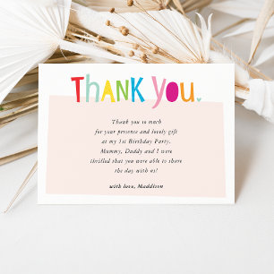 Typographie moderne colorée en MERCI