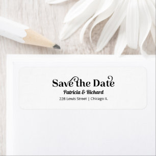 Typographie Moderne Enregistrer la Date Adresse de
