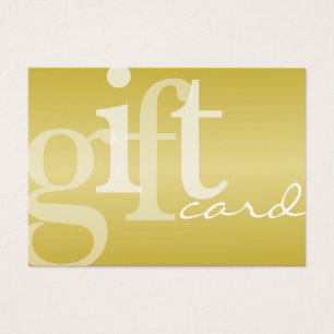 Typographie moderne Gras Gold Foil Carte cadeau