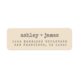 Typographie moderne Mariage ivoire Adresse de reto