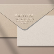 Typographie moderne minimale Nom Adresse de retour