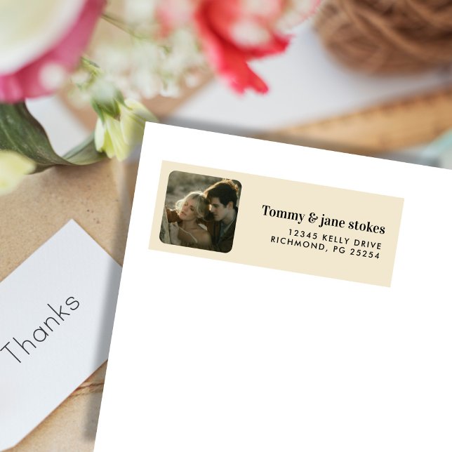 Typographie moderne minimale Nom photo Retour (Créateur téléchargé)