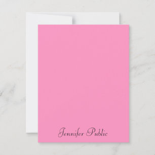 Typographie moderne minimaliste Modèle rose