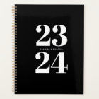 Typographie moderne noir blanc chic hebdomadaire m