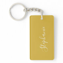 Typographie moderne or porte - clé personnalisé