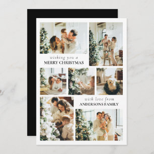 Typographie moderne Photo Collage Carte de Noël