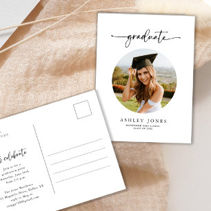 Typographie moderne Photo Graduation Invitation