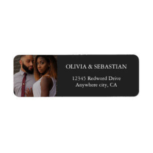 Typographie moderne Photographie noire Adresse de