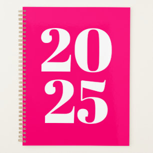Typographie moderne rose chaud personnalisé année 