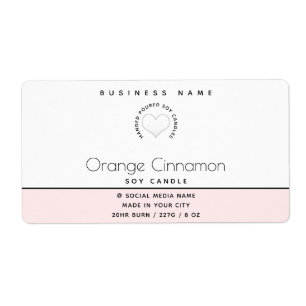Typographie moderne simple bougie de coeur blanc