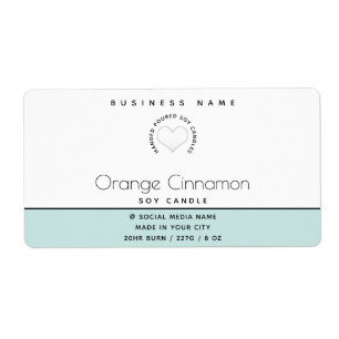 Typographie moderne simple bougie de coeur blanc