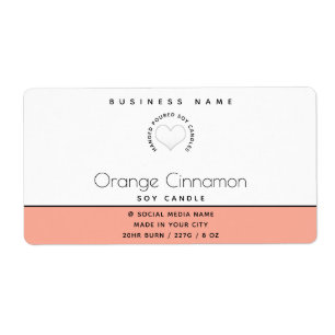 Typographie moderne simple candle de coeur blanc