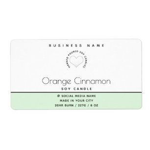 Typographie moderne simple candle de coeur blanc