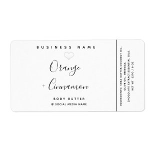 Typographie moderne simple coeur blanc Beurre corp