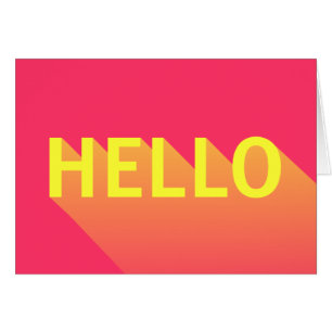 Typographie moderne vibrant rose et jaune Hello