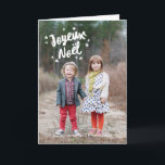 Typographie photo de voeux de Noël Holiday Card<br><div class="desc">Typographie photo de voeux de Noël</div>