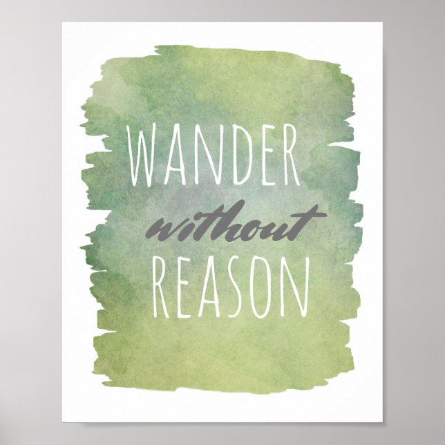 typographie poster errer sans raison (Devant)