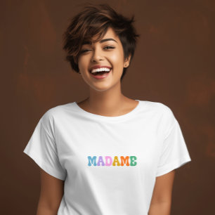 Typographie rétro coloré moderne mignon T-shirt