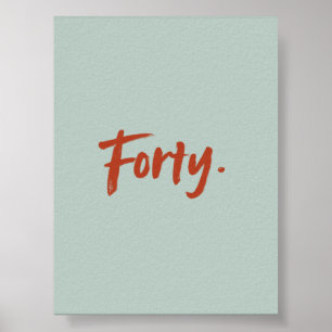 Typographie Rétro Couleurs Quarante – Affiche Mini
