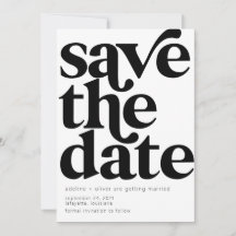 Typographie rétro Enregistrer les cartes de dates
