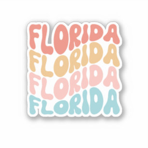 Typographie rétro Floride autocollant Super