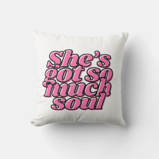 Typographie rose mignonne Lance Oreiller Pour Elle