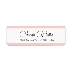 Typographie rose vierge personnalisée Nom Adresse