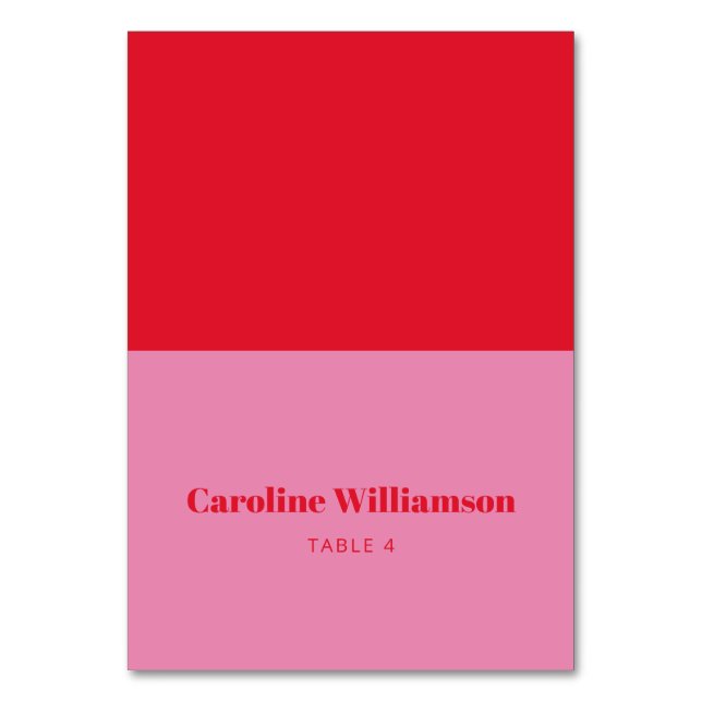 Typographie rouge gras personnalisé Carte d'emplac (Par défaut)
