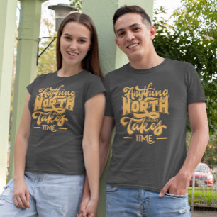 Typographie sans temps jaune : Un T-shirt rétro