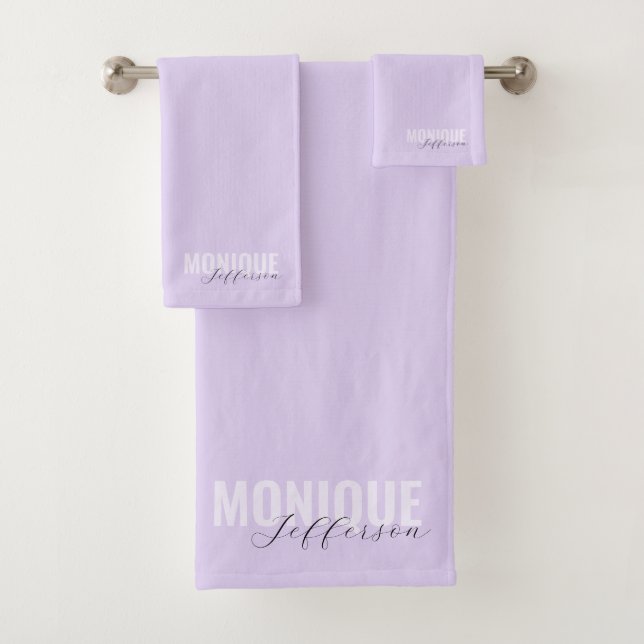 Typographie & Script Lilac Lavender Monogramme (En situation)