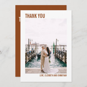 Typographie simple Boho Mariage Merci photo