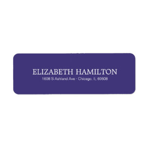 Typographie simple élégante Adresse violet pourpre