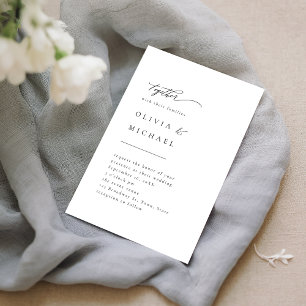 Typographie simple et élégante Invitation Mariage 