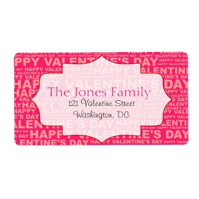 Typographie Stickers Saint-Valentin (Devant)
