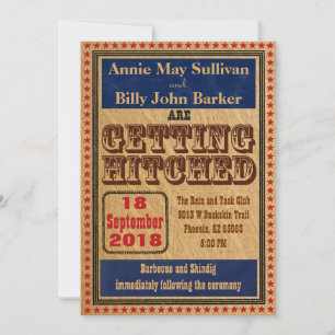 Typographie vintage Faire-part de mariage occident