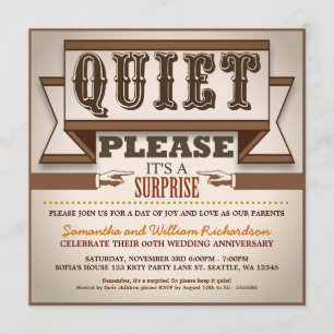 typographie vintage invitations d'anniversaire uni