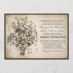 typographie vintage invitations uniques de mariage