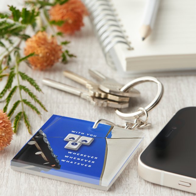 typography_1_with you_1 acrylic keychain (Front Right)