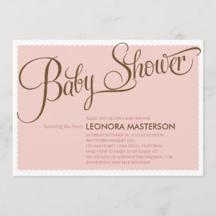 TYPOGRAPHY BABY BABY SHOWER INVITATION