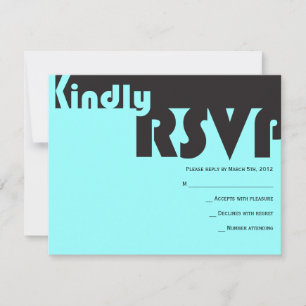 TYPOGRAPHY Bar Bat Mitzvah Reply RSVP Card