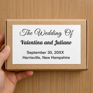 Typography-Based Black and White Wedding Sticker