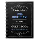 Typography Birthday Party Guest Book-