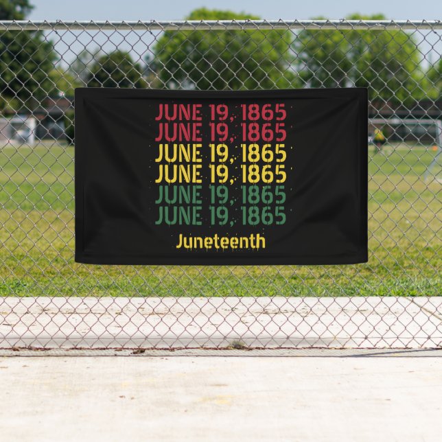 Typography Black History June 19 1865 Juneteenth Banner (Insitu)