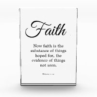 Typography Black & White Faith is the substance