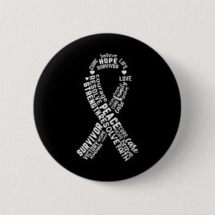 Typography Breast Cancer Awareness Pink Graphic 2 Inch Round Button