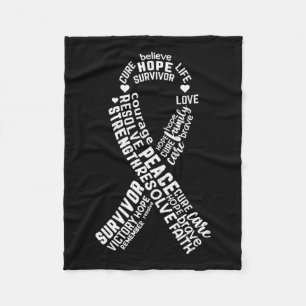 Typography Breast Cancer Awareness Pink Graphic Fleece Blanket