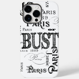 Typography Calligraphy Paris France Eiffel Tower Case-Mate iPhone 14 Pro Max Case