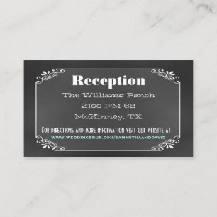 Typography Chalk Board Wedding Enclosure Card